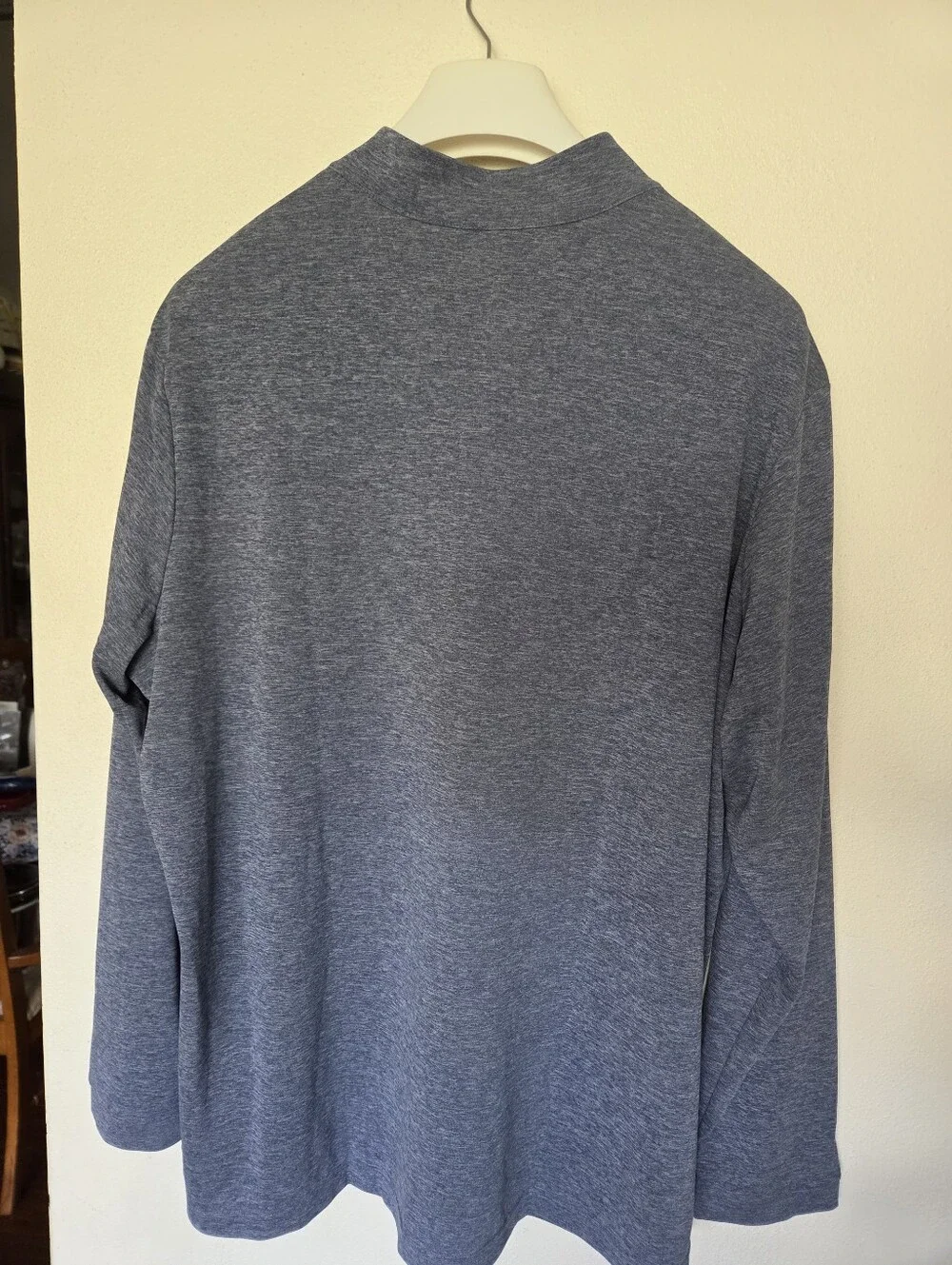 adidas | Men's Quarter-Zip Pullover - Navy & Heather Blue | 3XL